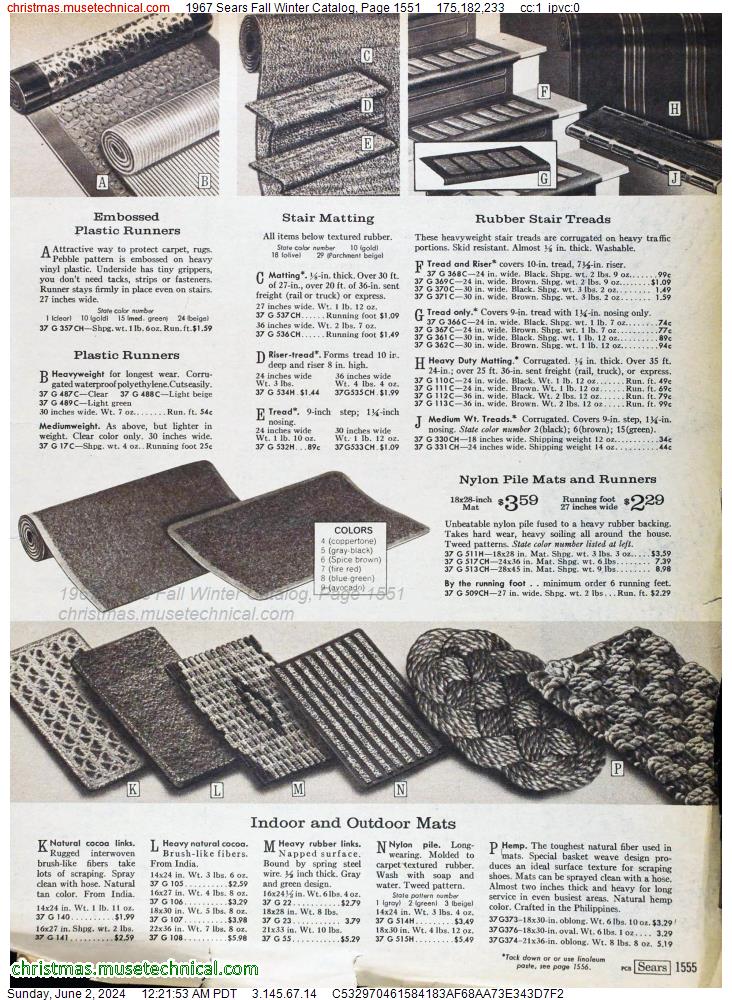 1967 Sears Fall Winter Catalog, Page 1551