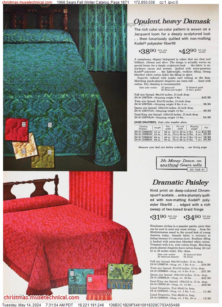 1966 Sears Fall Winter Catalog, Page 1671
