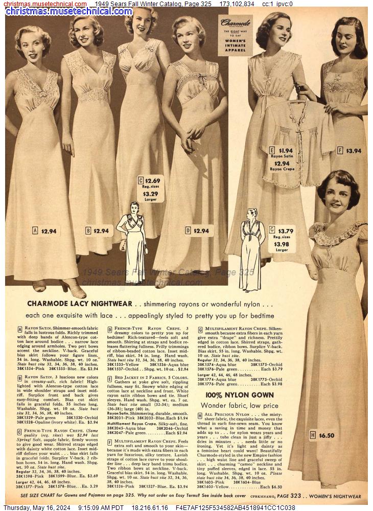 1949 Sears Fall Winter Catalog, Page 325