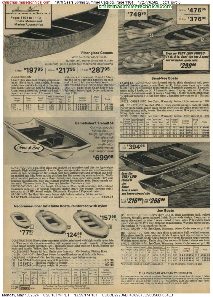 1979 Sears Spring Summer Catalog, Page 1104