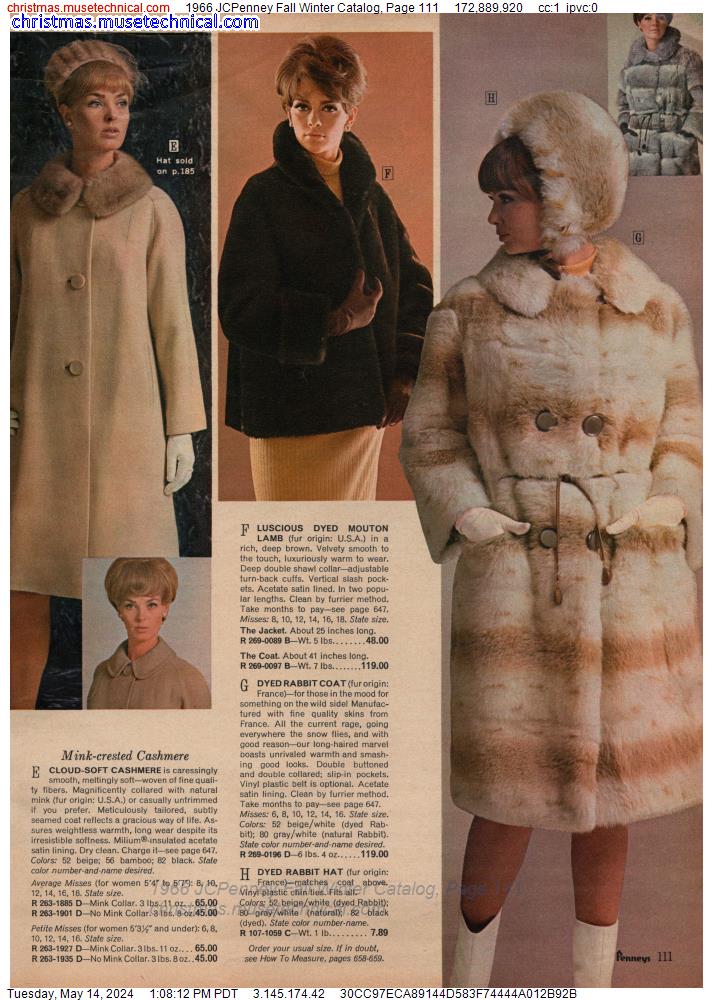 1966 JCPenney Fall Winter Catalog, Page 111
