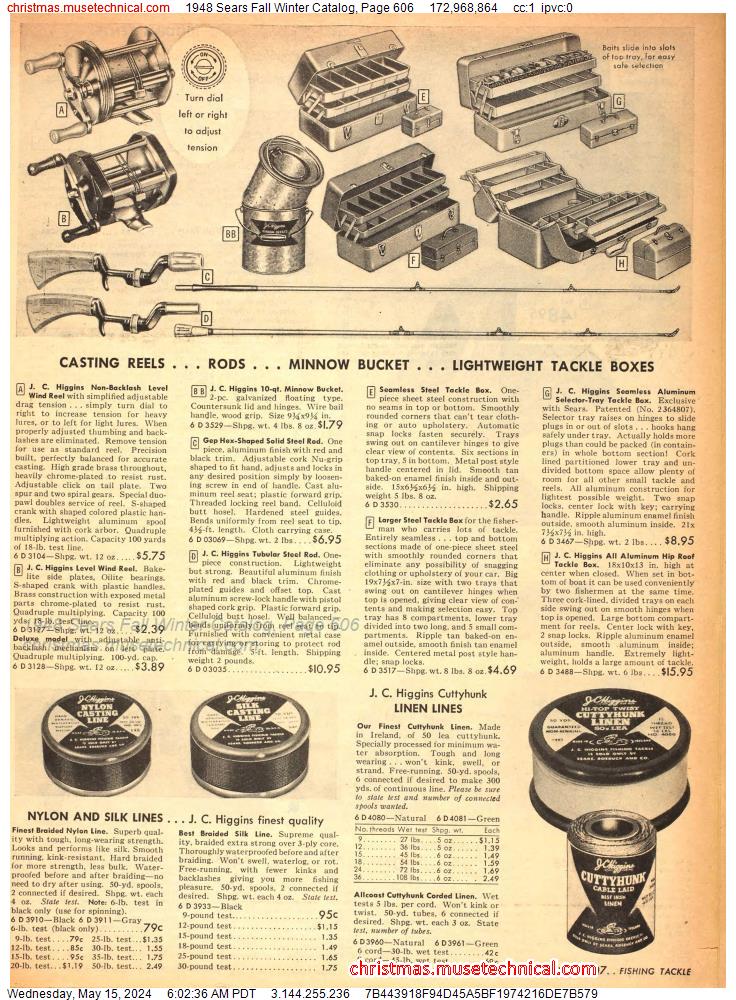1948 Sears Fall Winter Catalog, Page 606