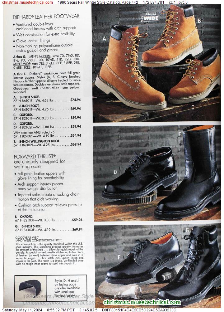1990 Sears Fall Winter Style Catalog, Page 442
