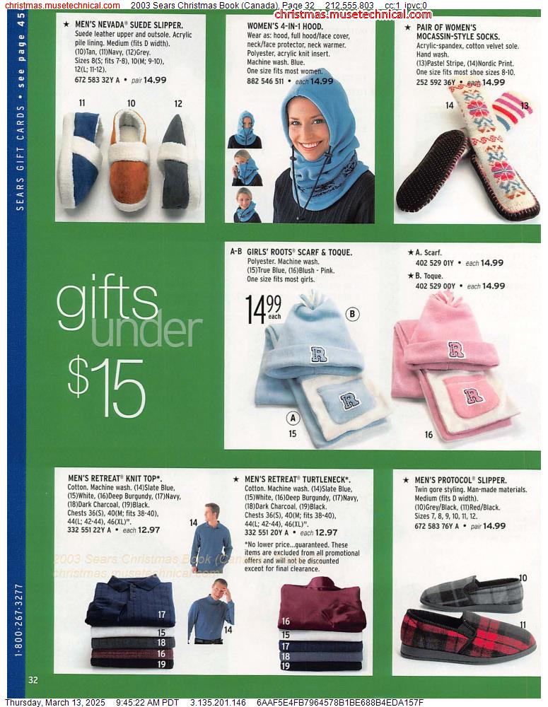 2003 Sears Christmas Book (Canada), Page 32