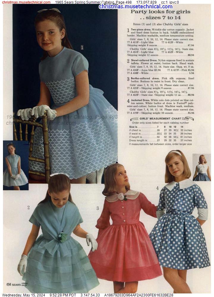 1965 Sears Spring Summer Catalog, Page 498