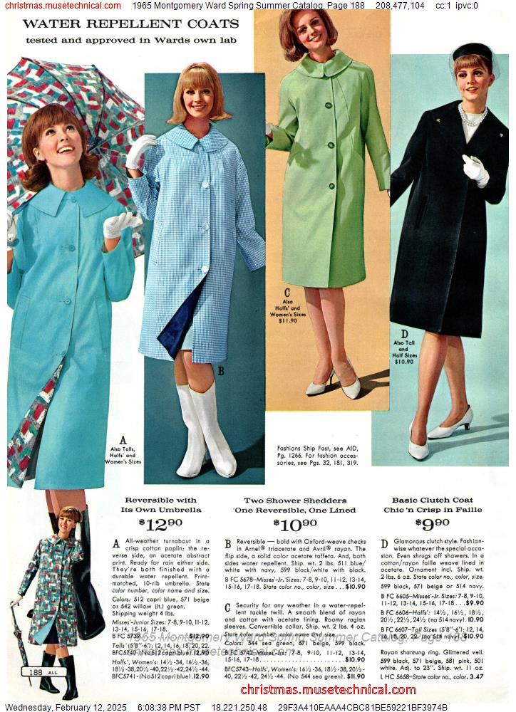 1965 Montgomery Ward Spring Summer Catalog, Page 188