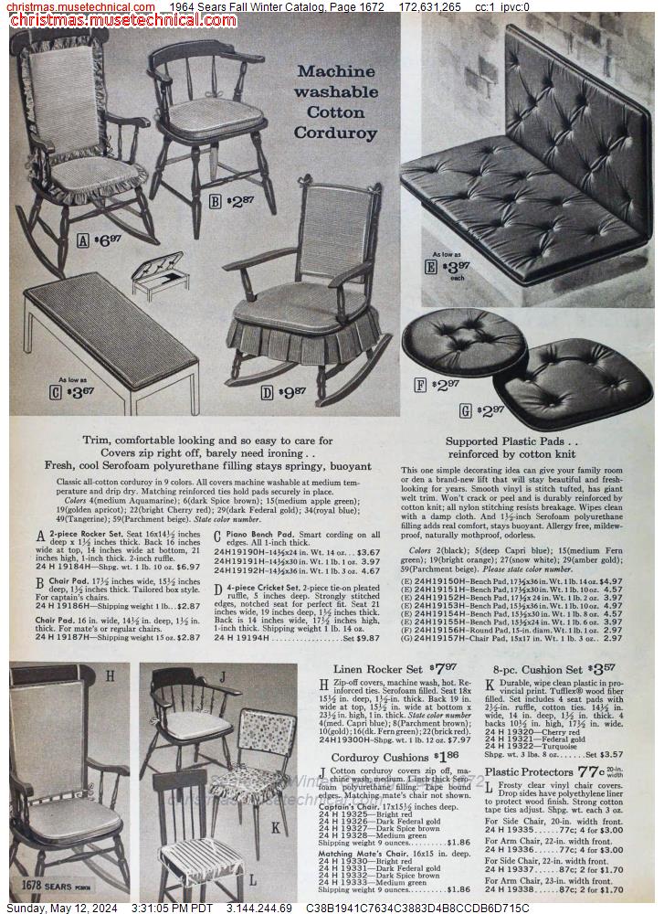 1964 Sears Fall Winter Catalog, Page 1672