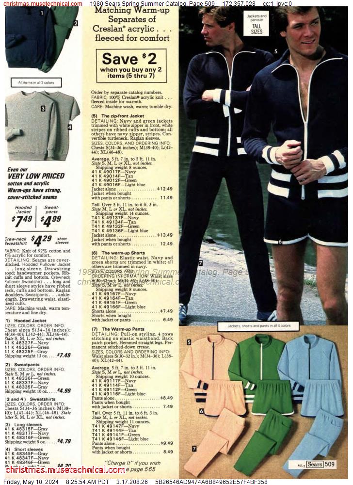 1980 Sears Spring Summer Catalog, Page 509
