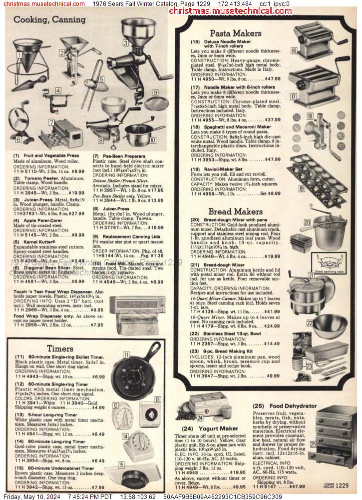 1976 Sears Fall Winter Catalog, Page 1229