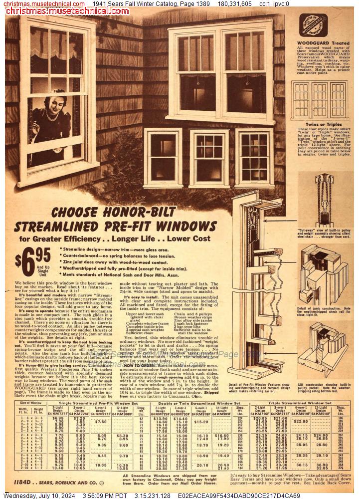 1941 Sears Fall Winter Catalog, Page 1389