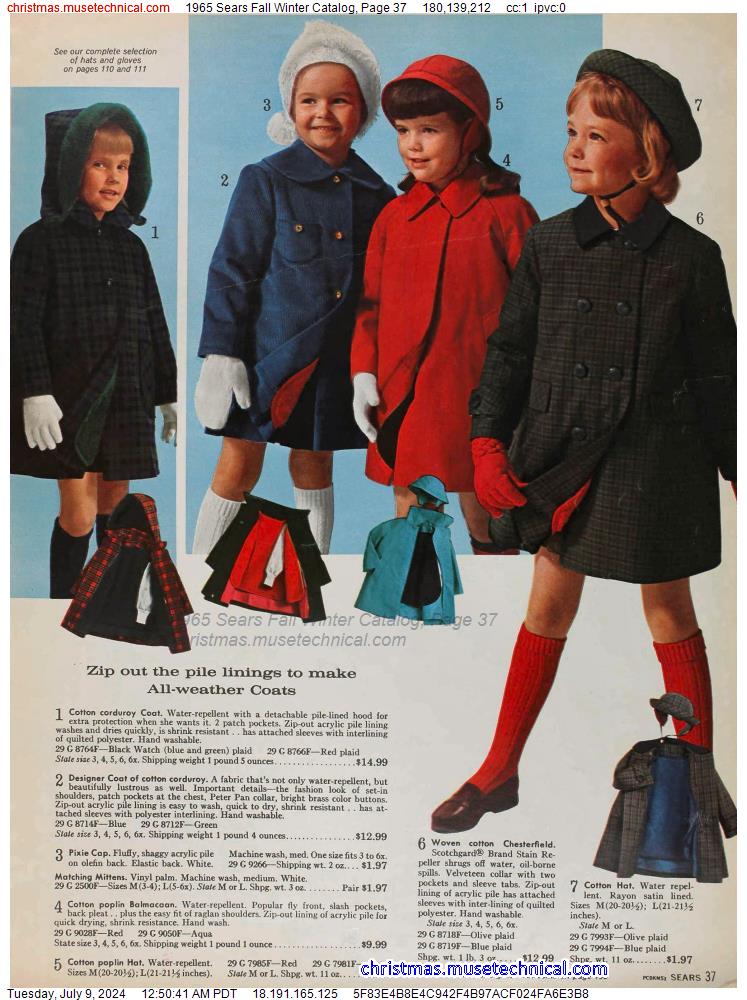 1965 Sears Fall Winter Catalog, Page 37