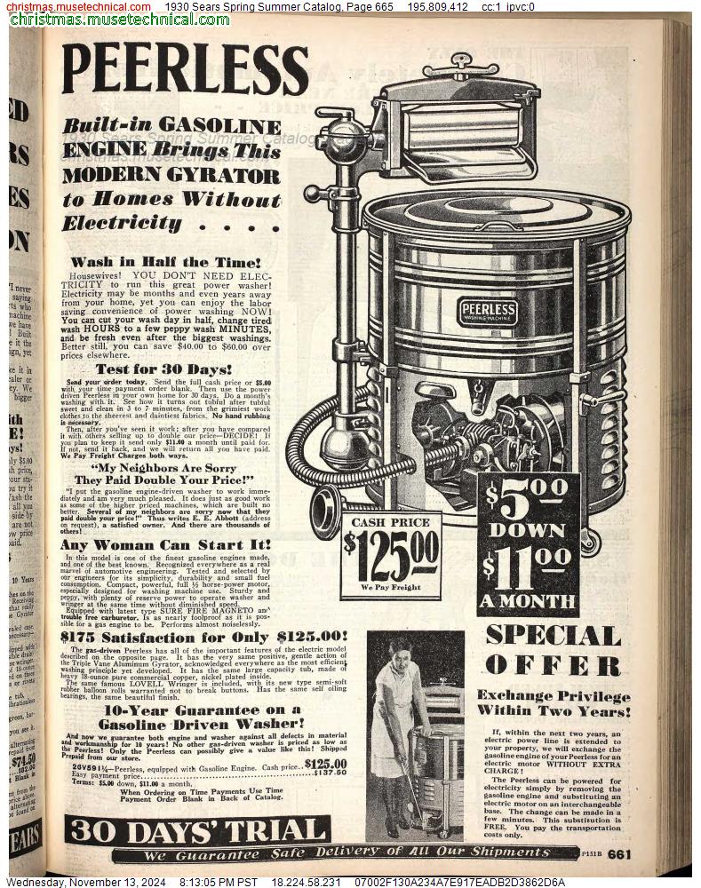 1930 Sears Spring Summer Catalog, Page 665