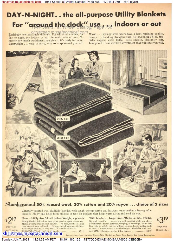 1944 Sears Fall Winter Catalog, Page 756
