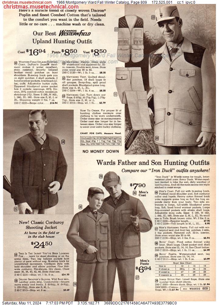 1966 Montgomery Ward Fall Winter Catalog, Page 809