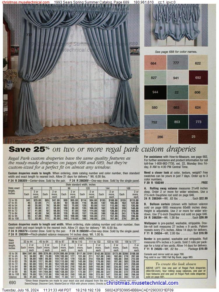 1993 Sears Spring Summer Catalog, Page 689
