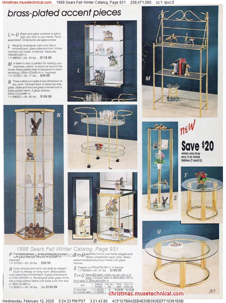 1988 Sears Fall Winter Catalog, Page 931