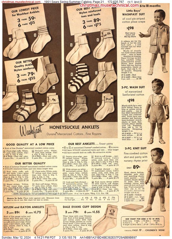 1951 Sears Spring Summer Catalog, Page 21