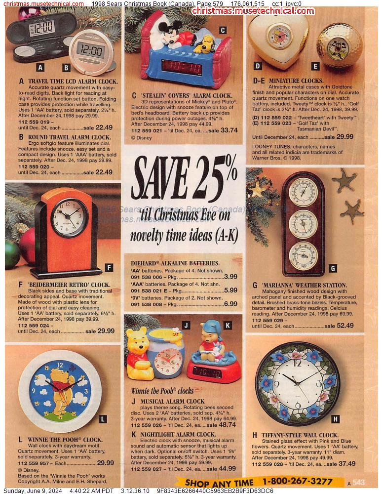 1998 Sears Christmas Book (Canada), Page 579