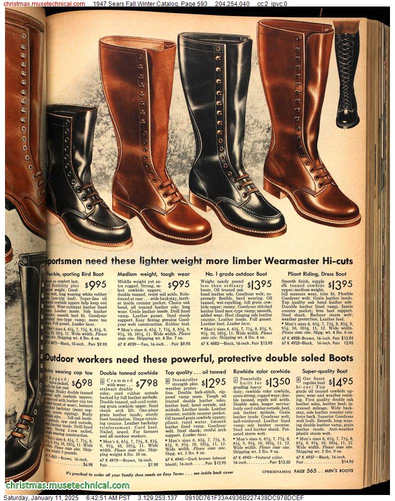 1947 Sears Fall Winter Catalog, Page 593