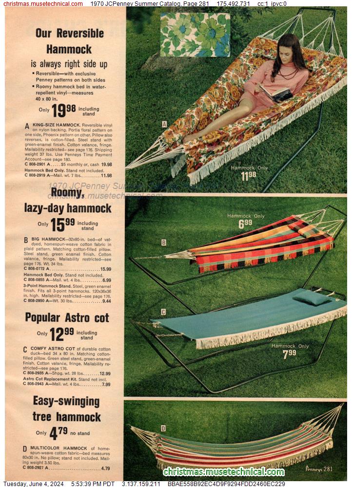 1970 JCPenney Summer Catalog, Page 281