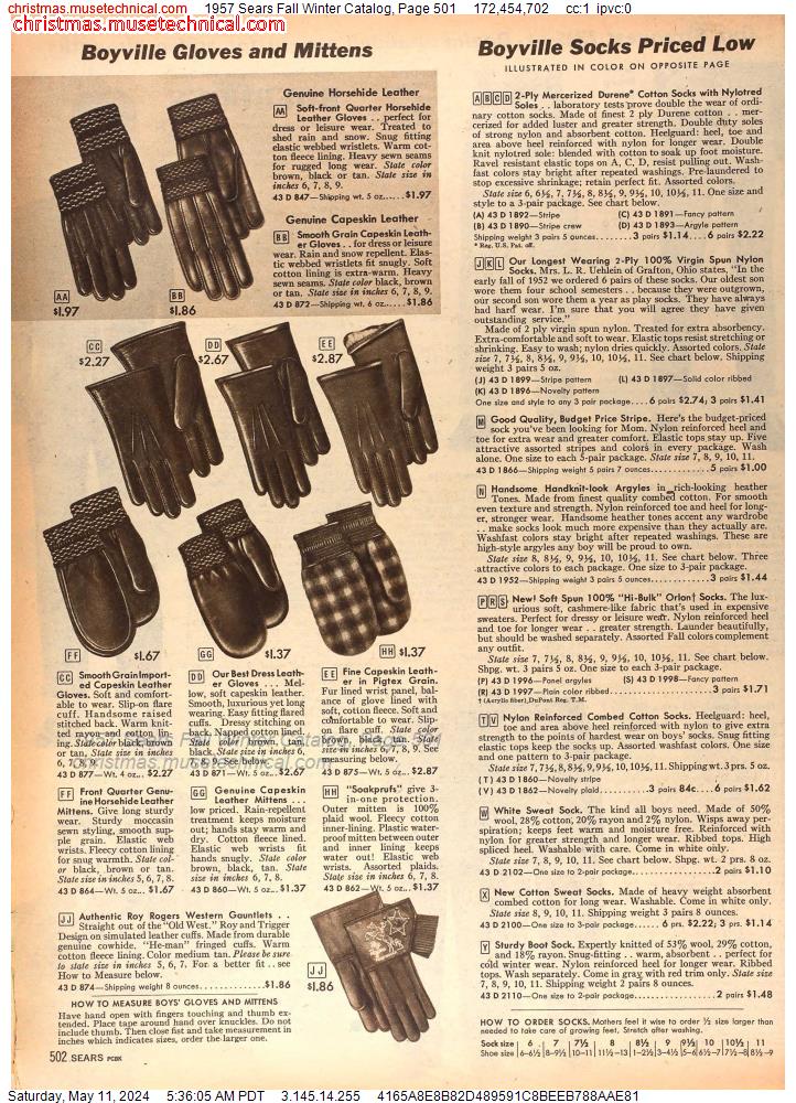 1957 Sears Fall Winter Catalog, Page 501