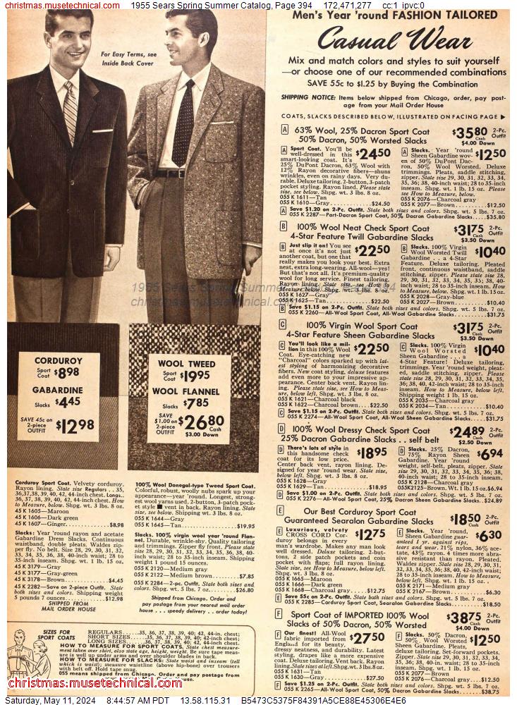 1955 Sears Spring Summer Catalog, Page 394