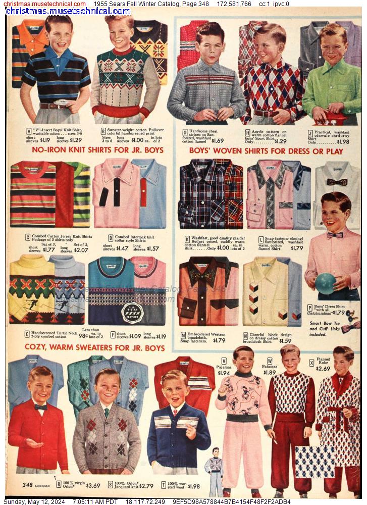 1955 Sears Fall Winter Catalog, Page 348