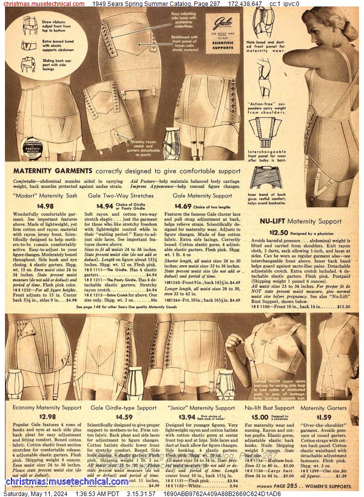 1949 Sears Spring Summer Catalog, Page 287