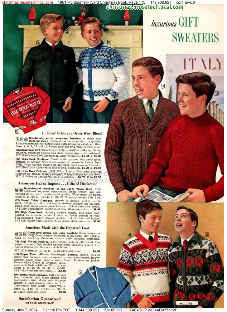 1961 Montgomery Ward Christmas Book, Page 175