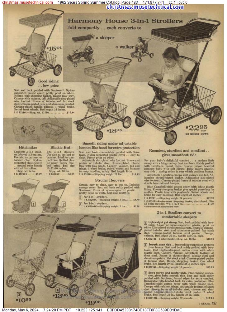 1962 Sears Spring Summer Catalog, Page 483
