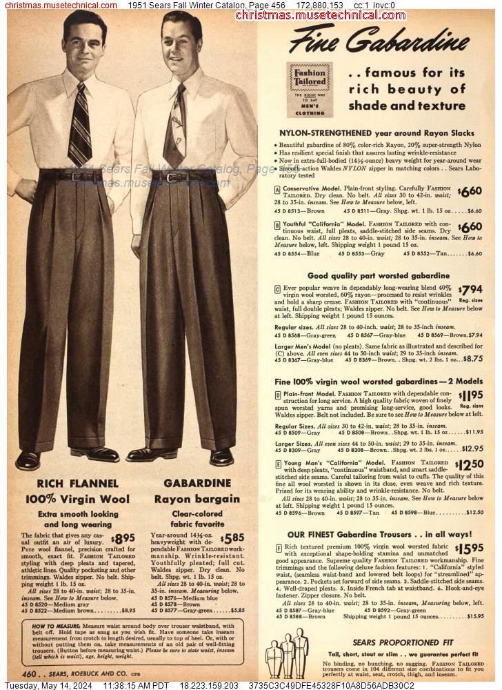 1951 Sears Fall Winter Catalog, Page 456