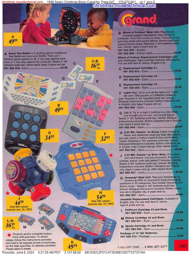 1996 Sears Christmas Book (Canada), Page 547