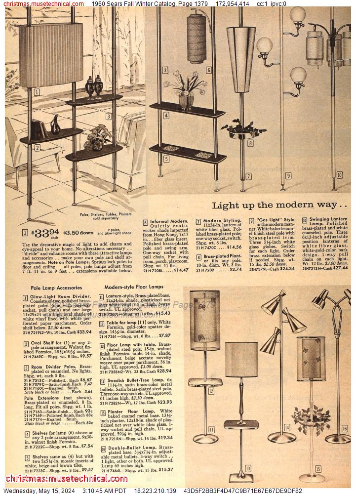 1960 Sears Fall Winter Catalog, Page 1379