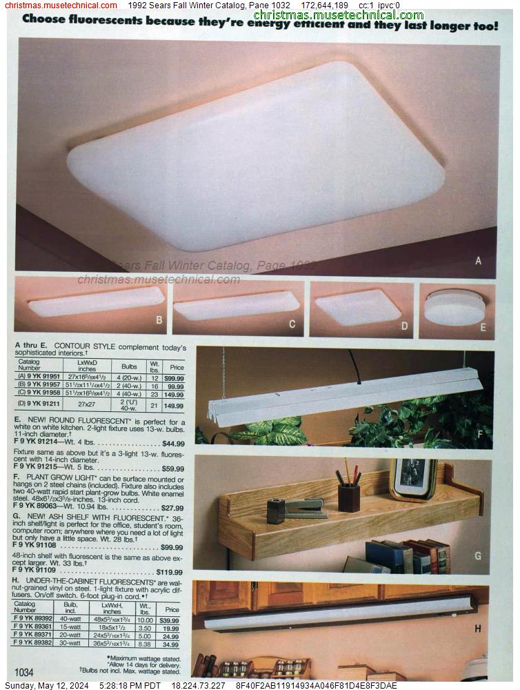 1992 Sears Fall Winter Catalog, Page 1032