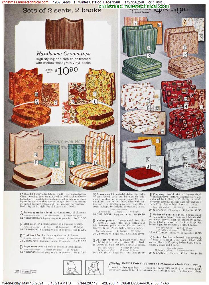 1967 Sears Fall Winter Catalog, Page 1580