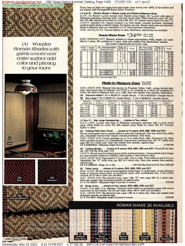 1981 Sears Spring Summer Catalog, Page 1490