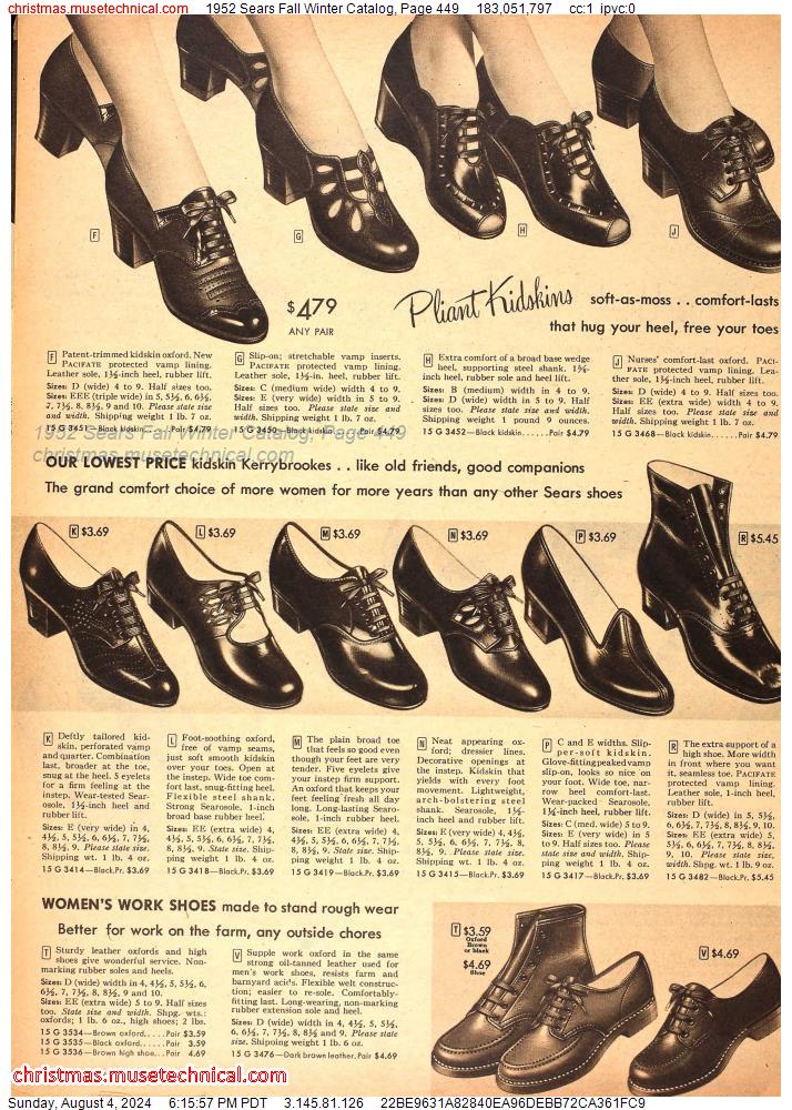 1952 Sears Fall Winter Catalog, Page 449