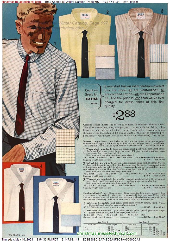1963 Sears Fall Winter Catalog, Page 697