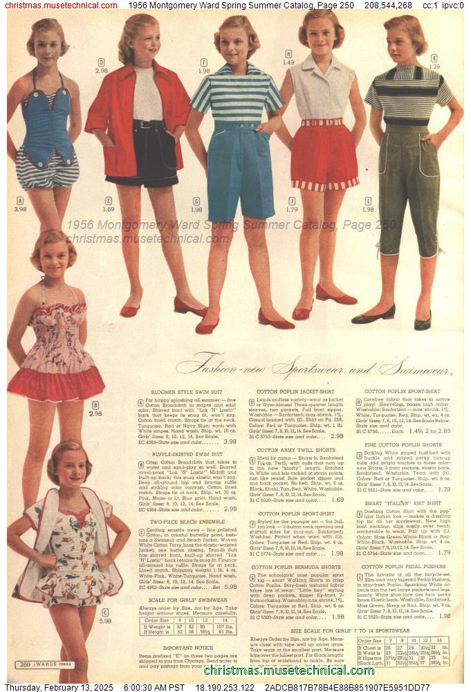 1956 Montgomery Ward Spring Summer Catalog, Page 250