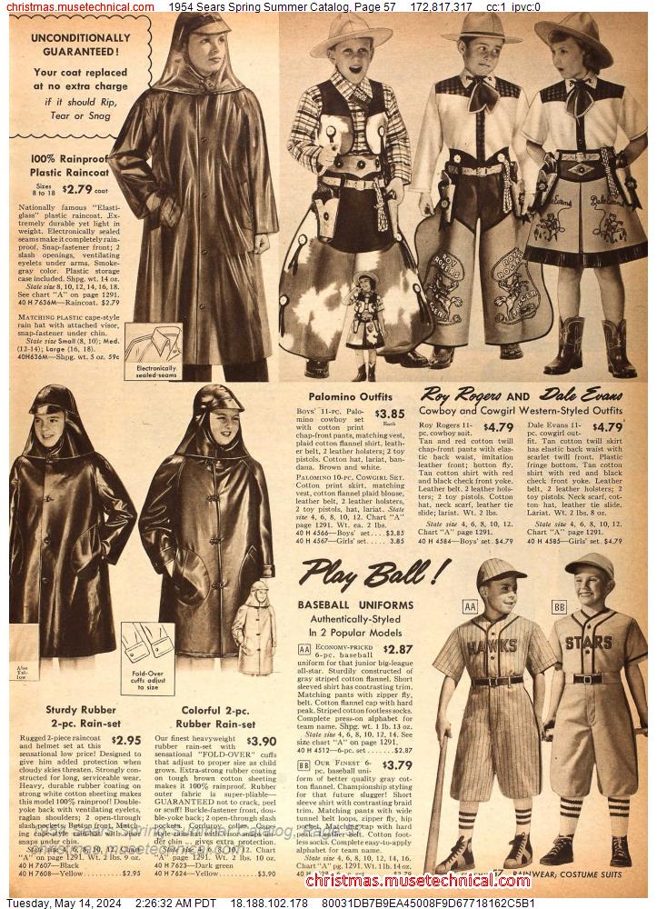 1954 Sears Spring Summer Catalog, Page 57