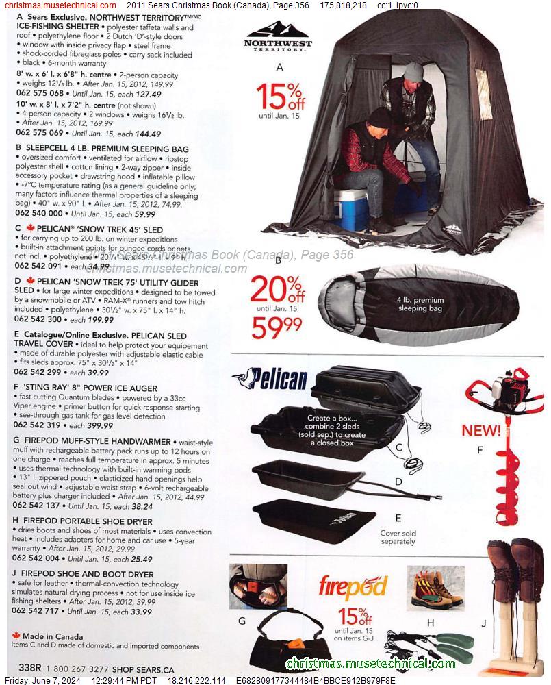 2011 Sears Christmas Book (Canada), Page 356