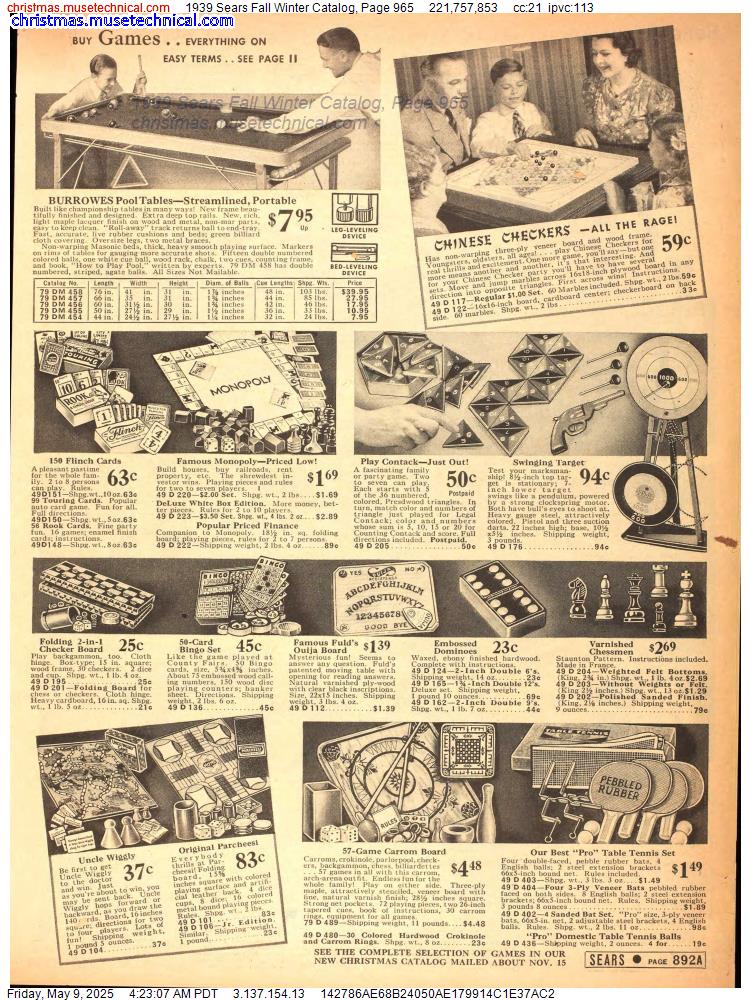1939 Sears Fall Winter Catalog, Page 965