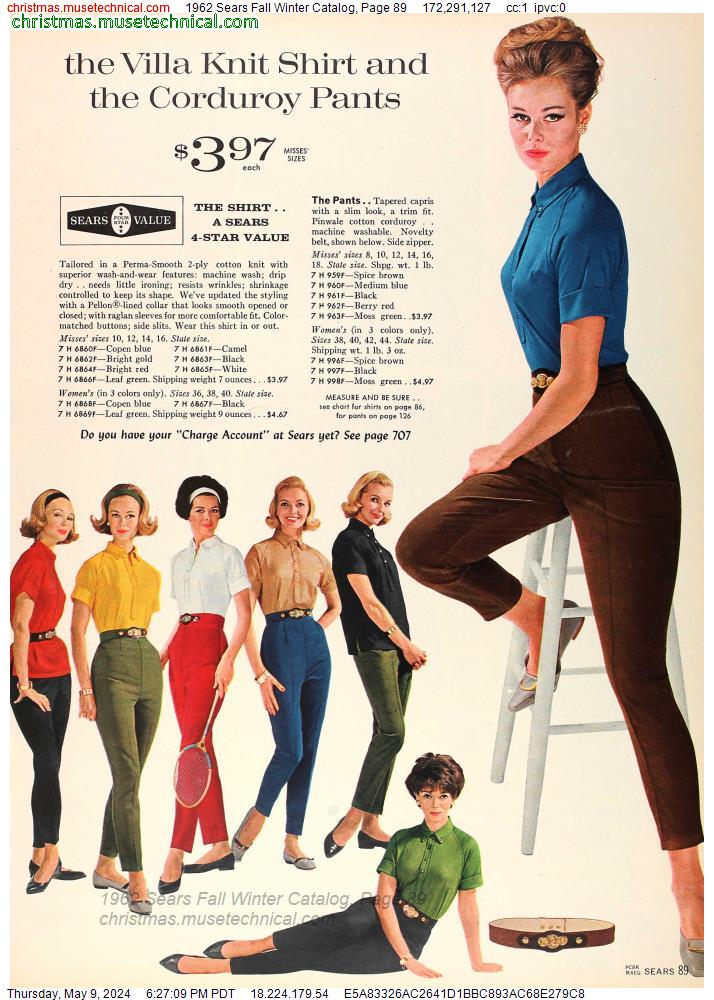 1962 Sears Fall Winter Catalog, Page 89