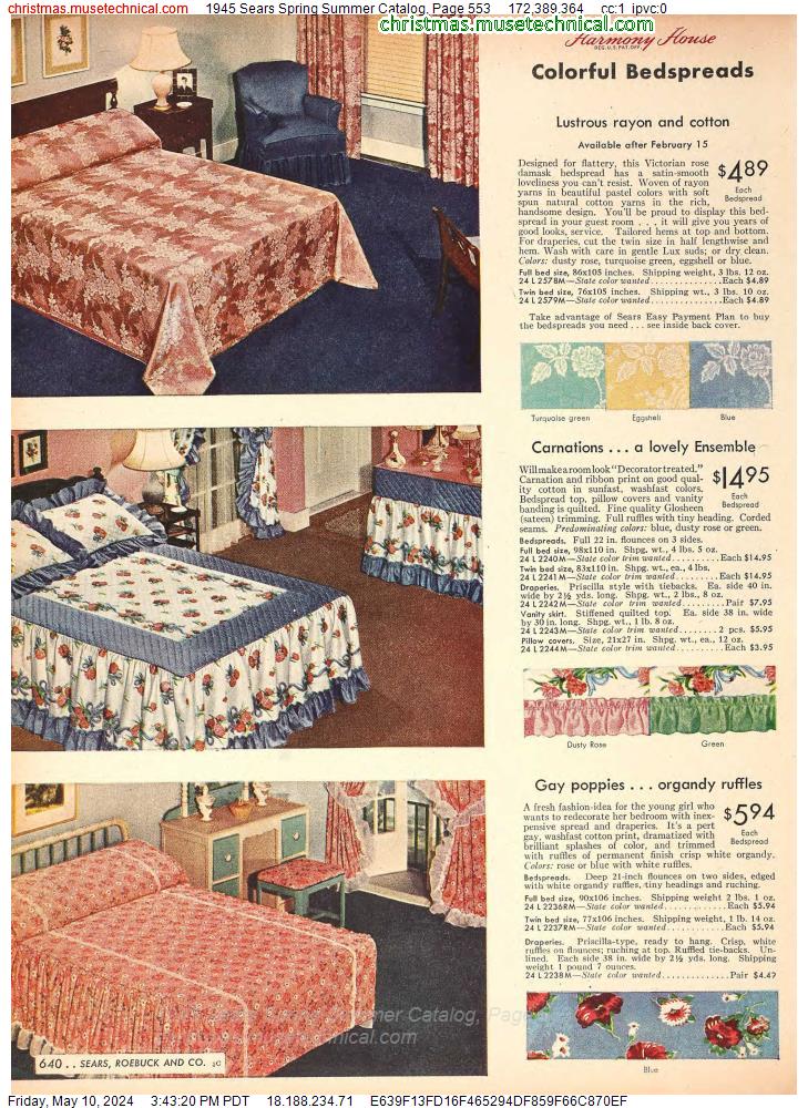 1945 Sears Spring Summer Catalog, Page 553