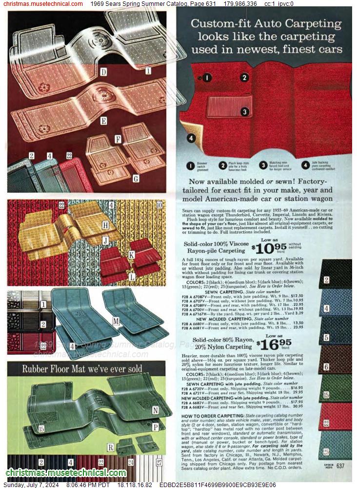 1969 Sears Spring Summer Catalog, Page 631