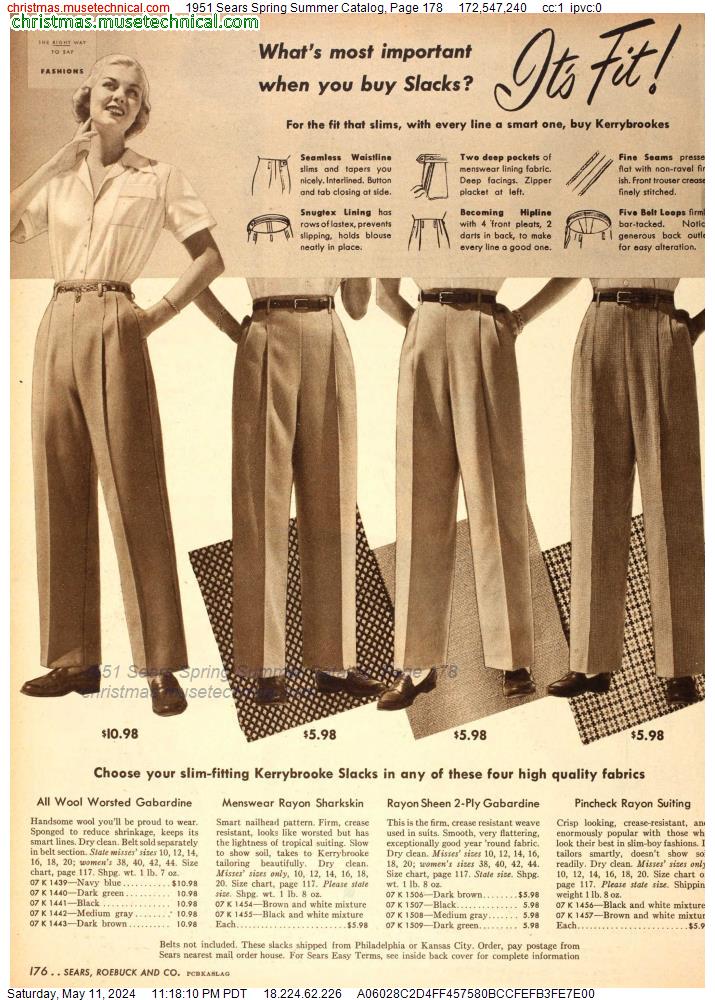 1951 Sears Spring Summer Catalog, Page 178