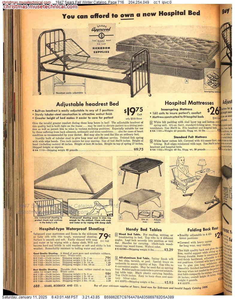 1947 Sears Fall Winter Catalog, Page 716