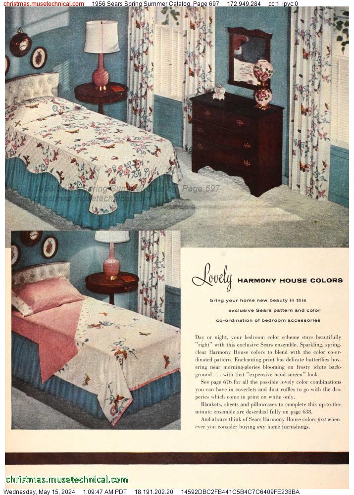 1956 Sears Spring Summer Catalog, Page 697