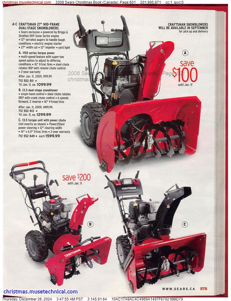 2008 Sears Christmas Book (Canada), Page 601