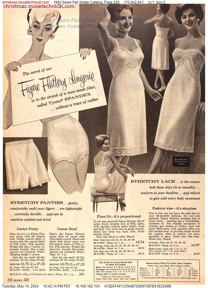 1961 Sears Fall Winter Catalog, Page 226